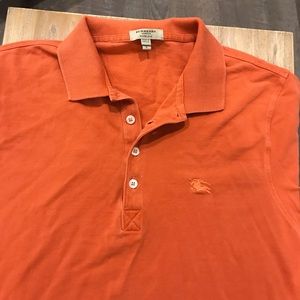 BURBERRY Slim Fit Men’s Polo Shirt Orange